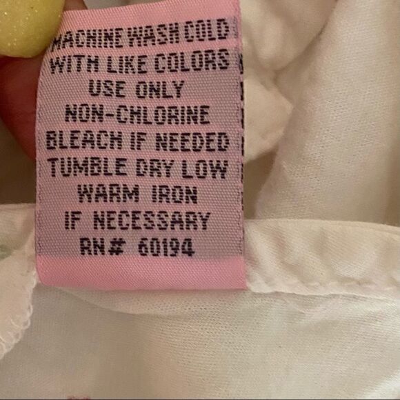 Vintage Floral Cotton Dress pink Green White  2T - Picture 5 of 6